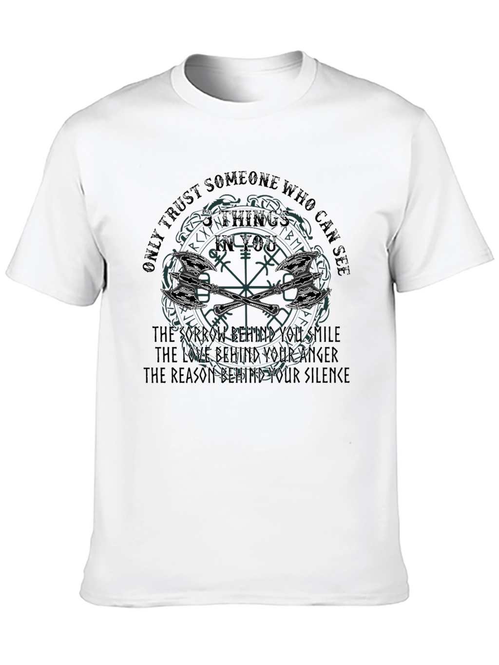 Viking Quote Graphic Print T-Shirt
