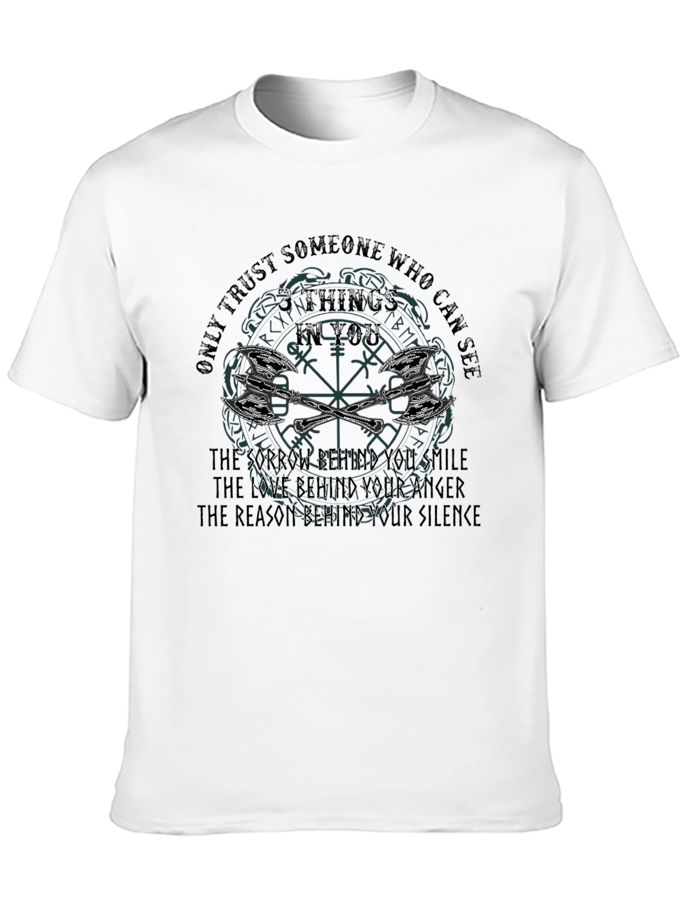 Viking Quote Graphic Print T-Shirt