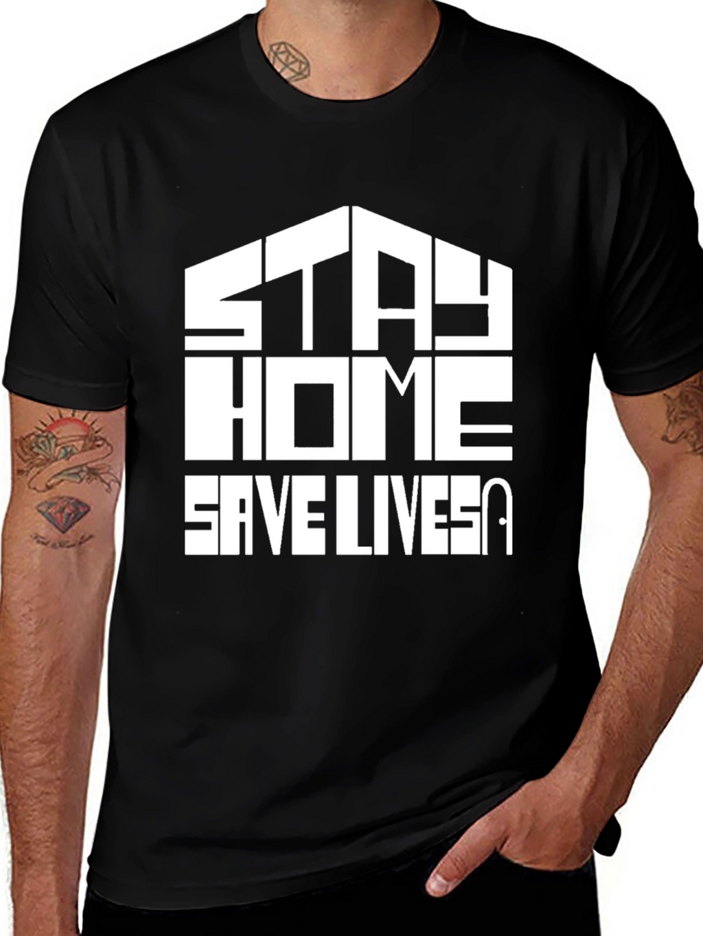 Stay Home Save Lives Graphic Tee