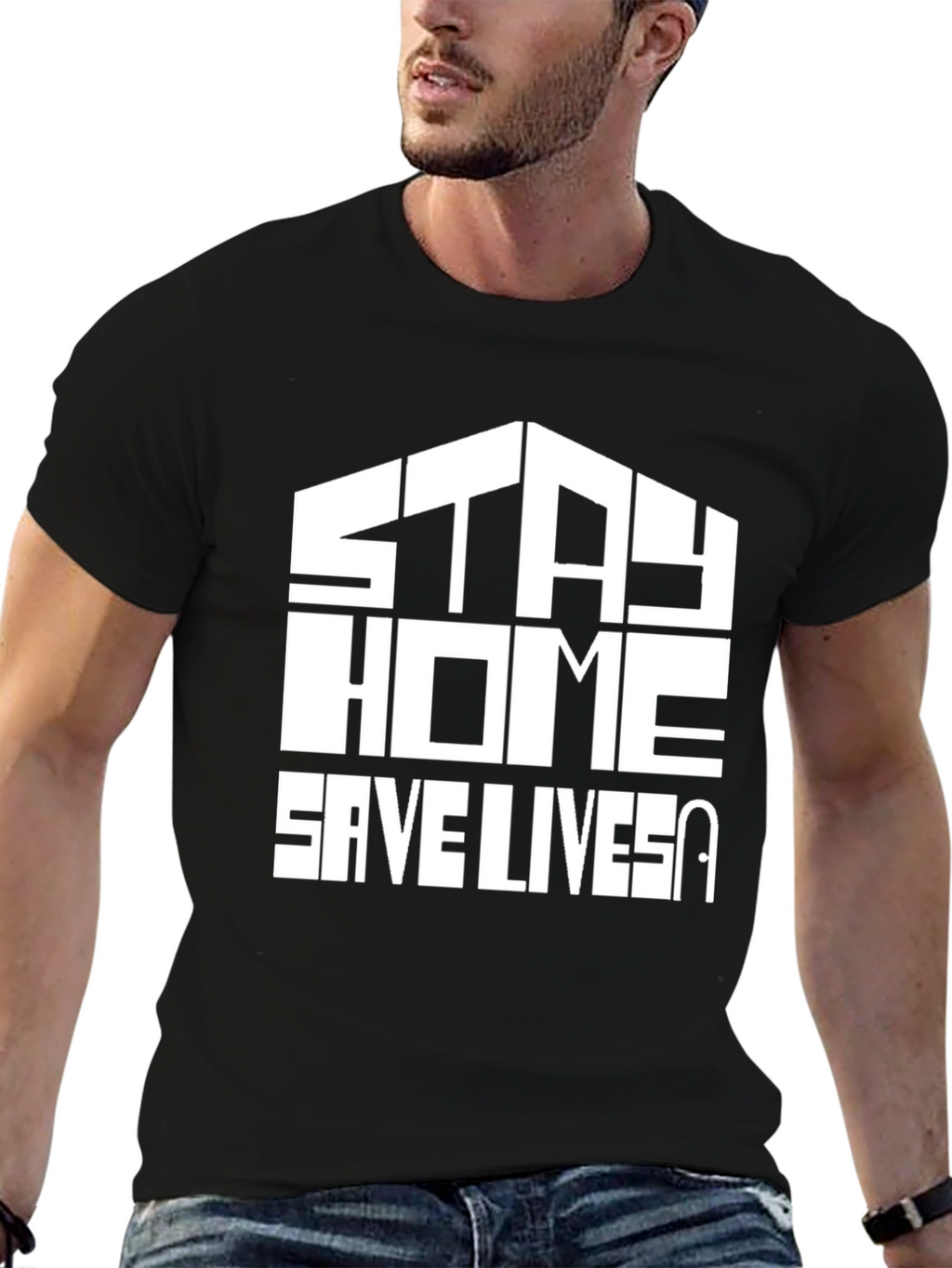 Stay Home Save Lives Graphic Tee