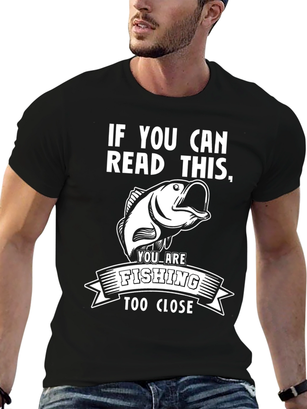 Fishing Too Close Graphic Tee
