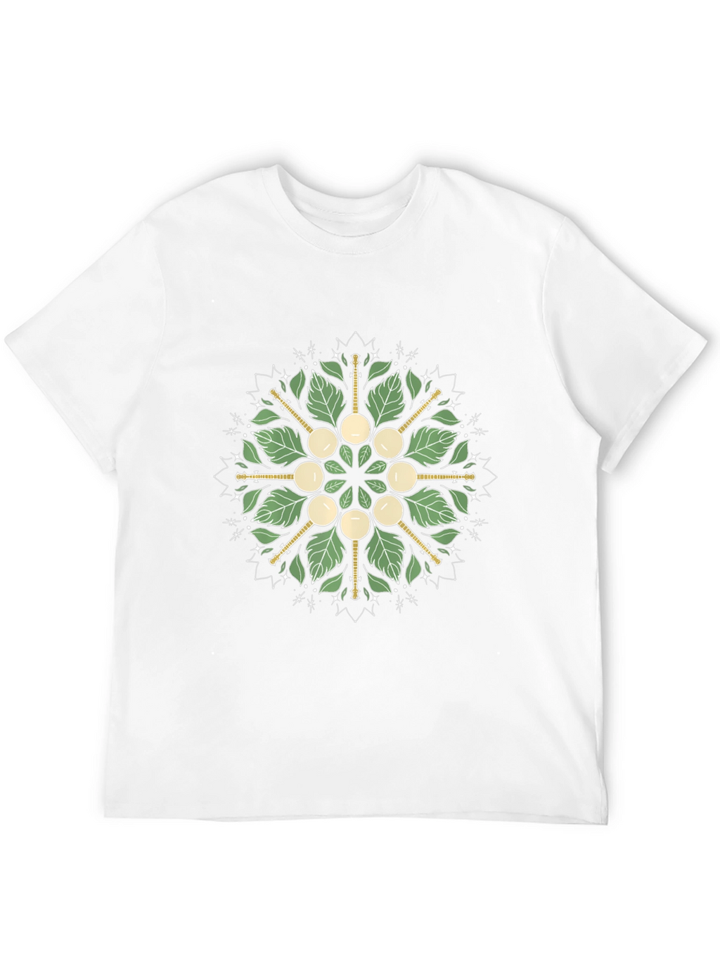 Banjo Leaf Mandala Graphic Tee - Unisex Black Shirt