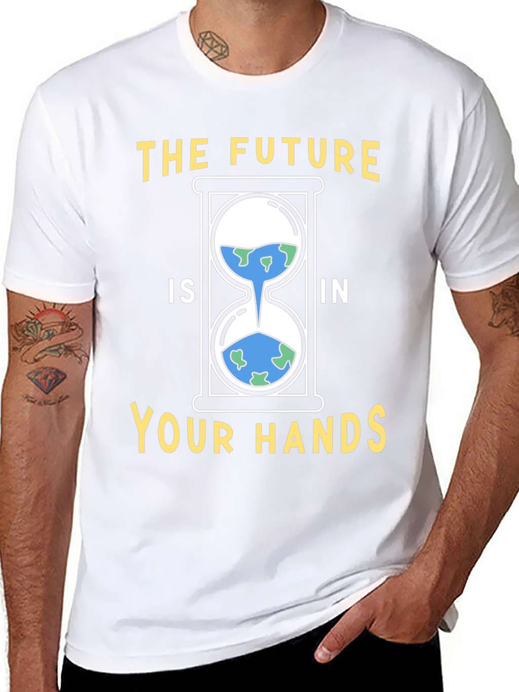 Earth Hourglass Graphic Tee - Save the Planet