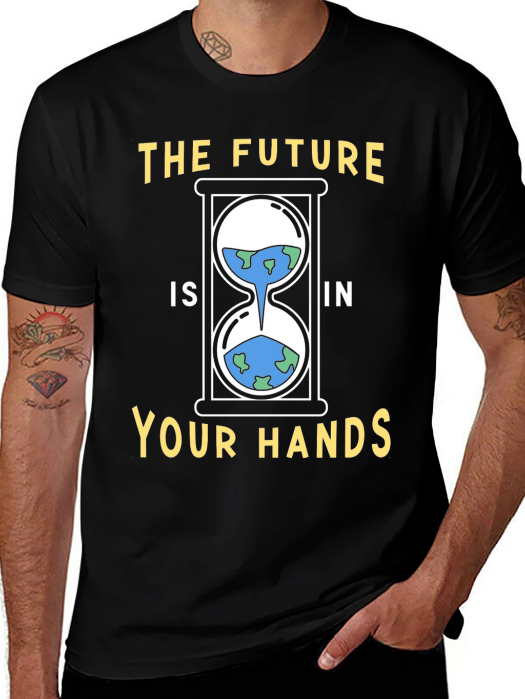 Earth Hourglass Graphic Tee - Save the Planet