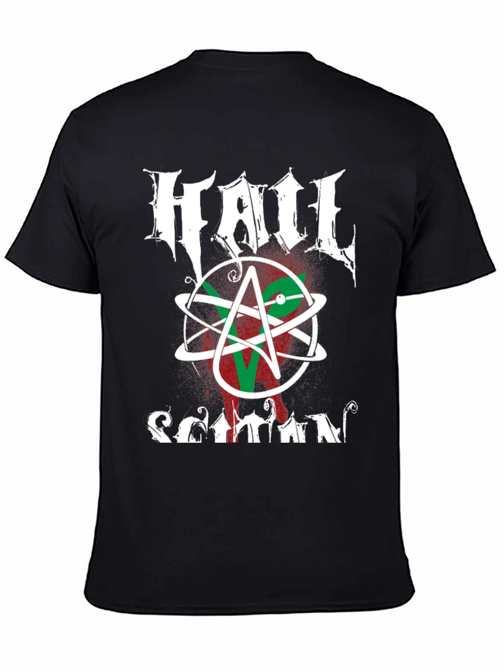 Hail Satan Graphic Tee - Black Cotton T-Shirt