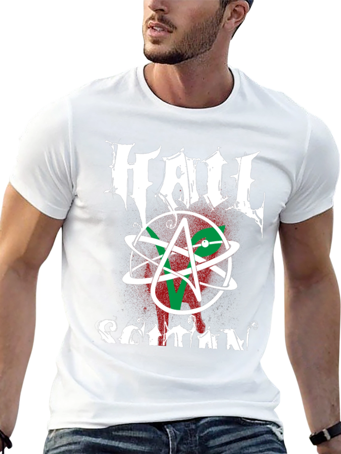 Hail Satan Graphic Tee - Black Cotton T-Shirt