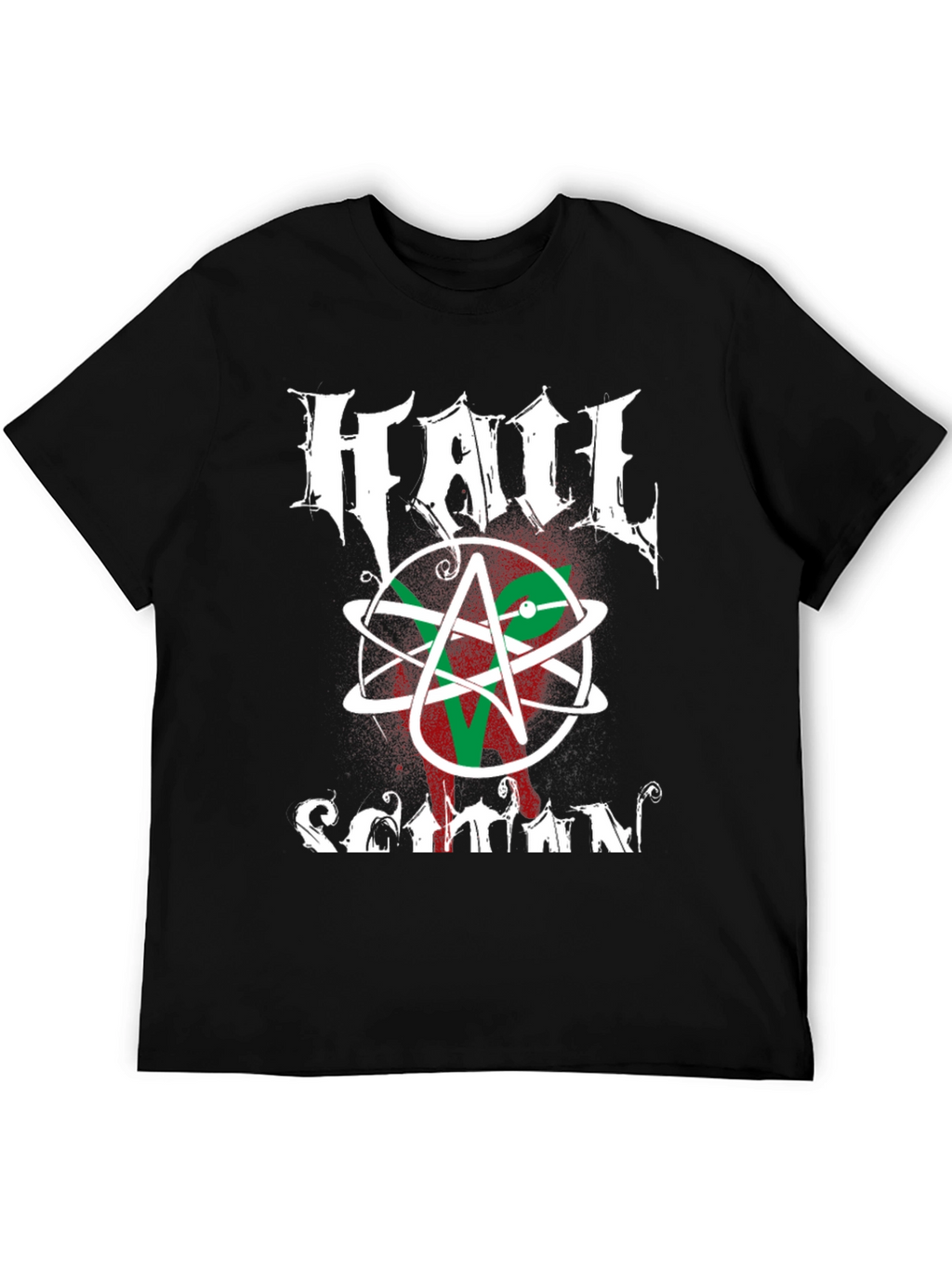 Hail Satan Graphic Tee - Black Cotton T-Shirt
