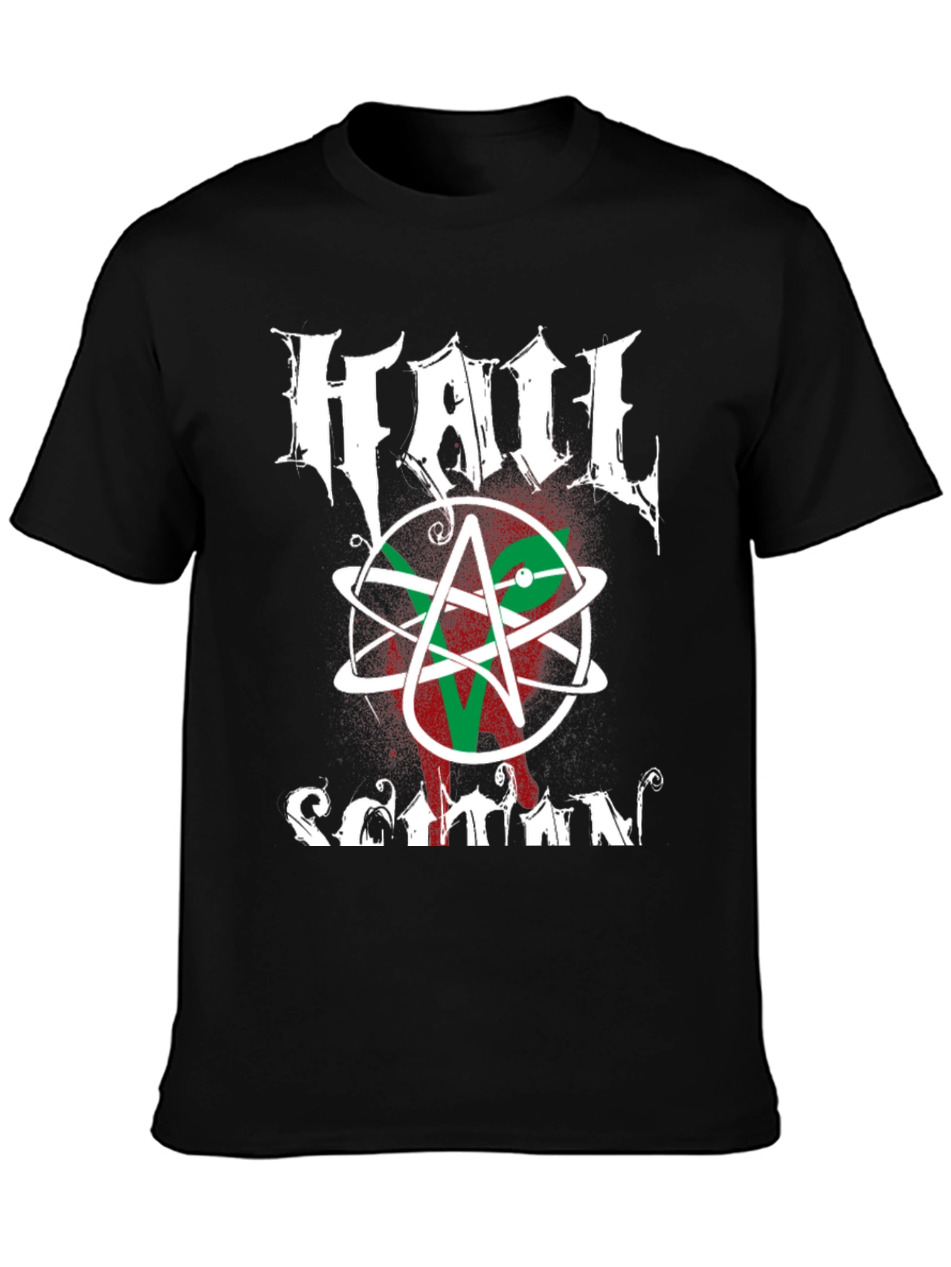 Hail Satan Graphic Tee - Black Cotton T-Shirt