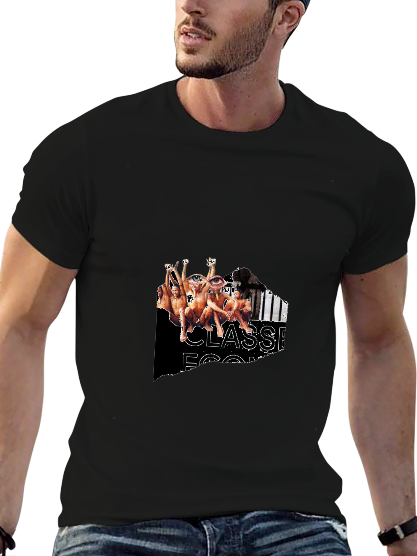 Black Graphic Tee - Classic Rock Band