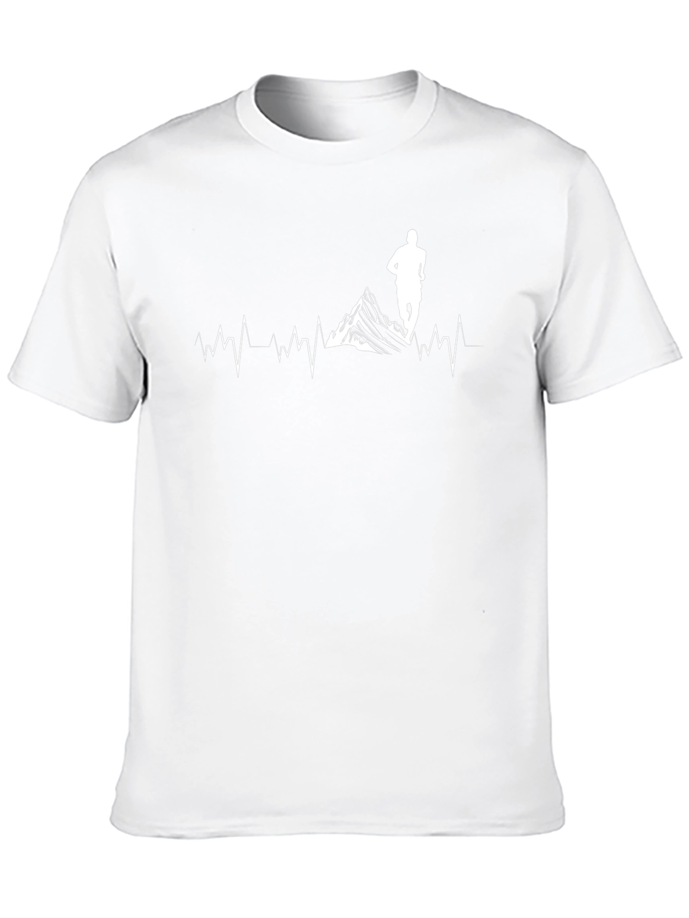 Mountain Runner Heartbeat T-Shirt - Black