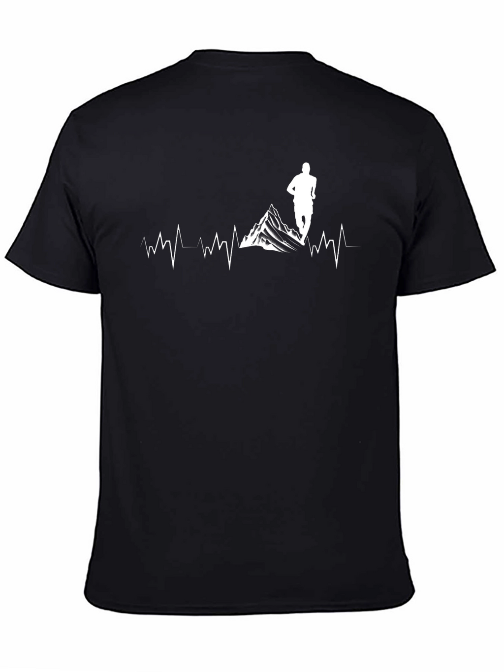Mountain Runner Heartbeat T-Shirt - Black