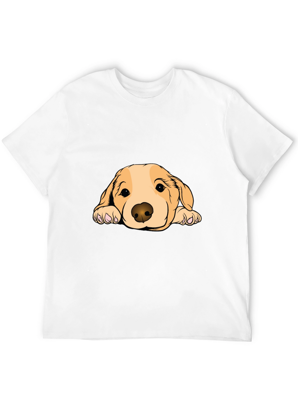 Cute Dog Graphic Black T-Shirt