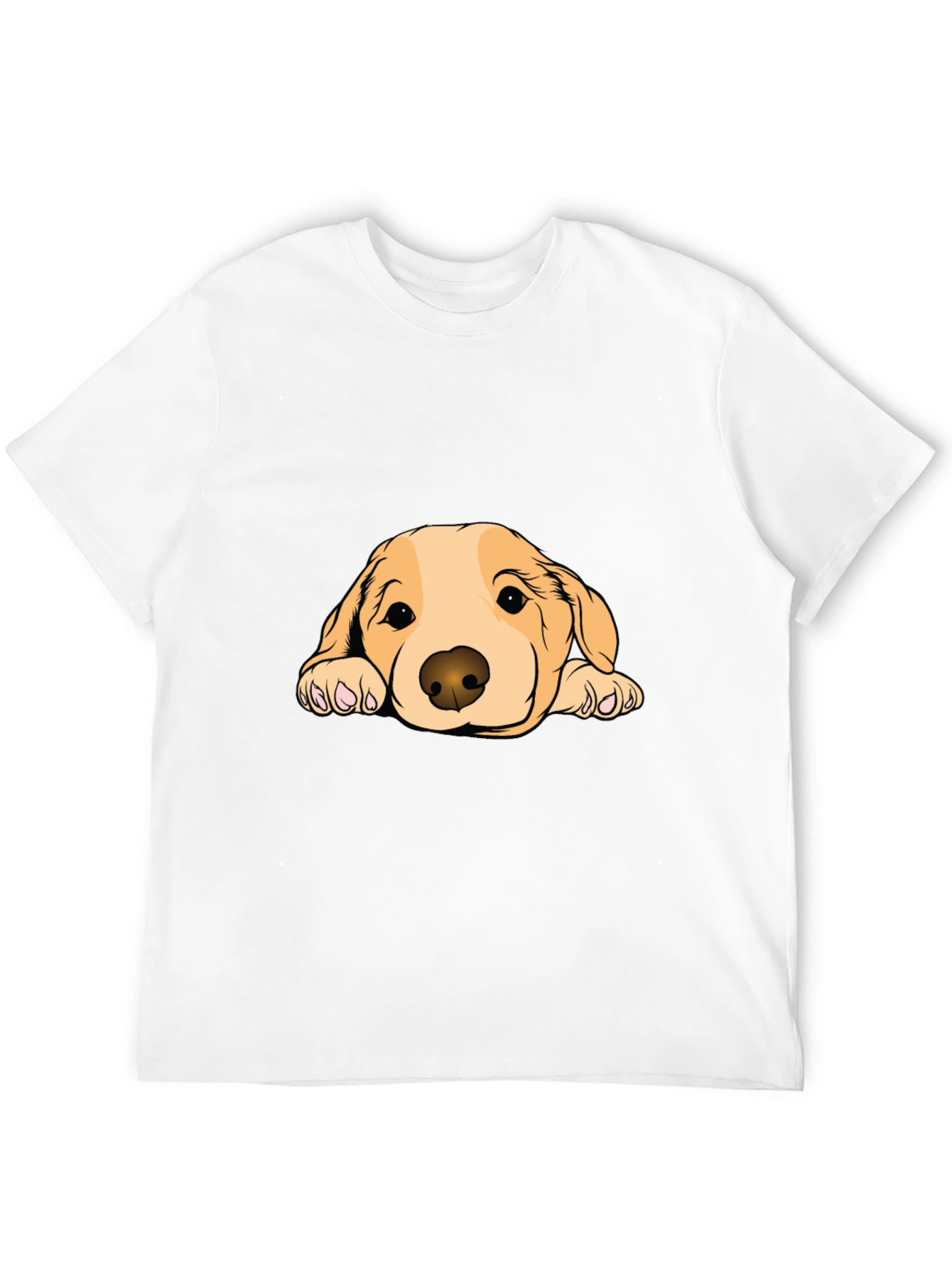 Cute Dog Graphic Black T-Shirt