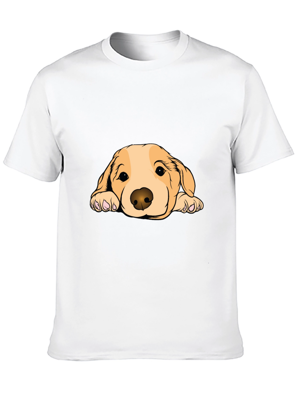 Cute Dog Graphic Black T-Shirt