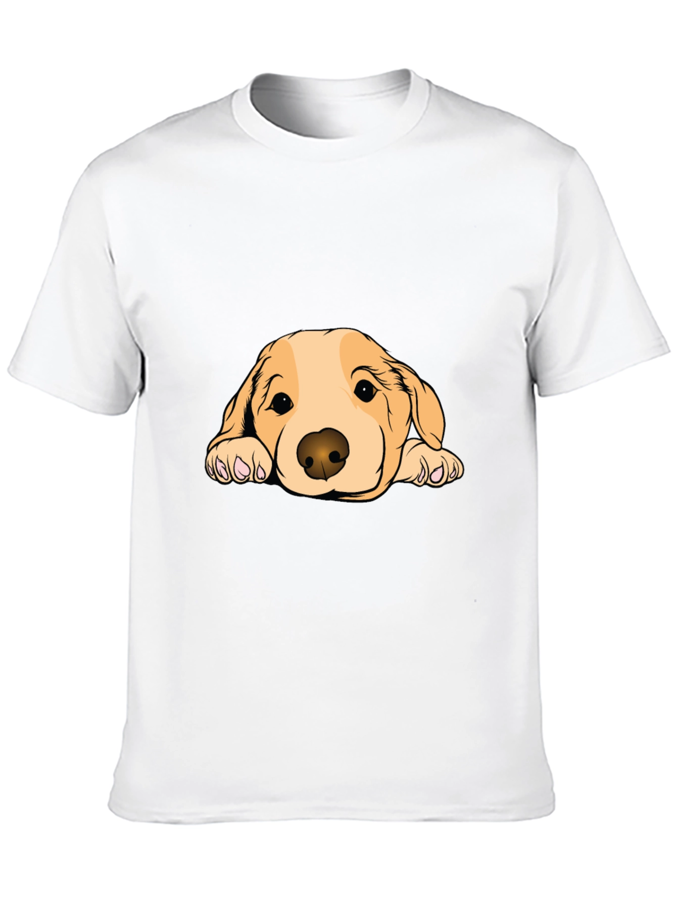 Cute Dog Graphic Black T-Shirt