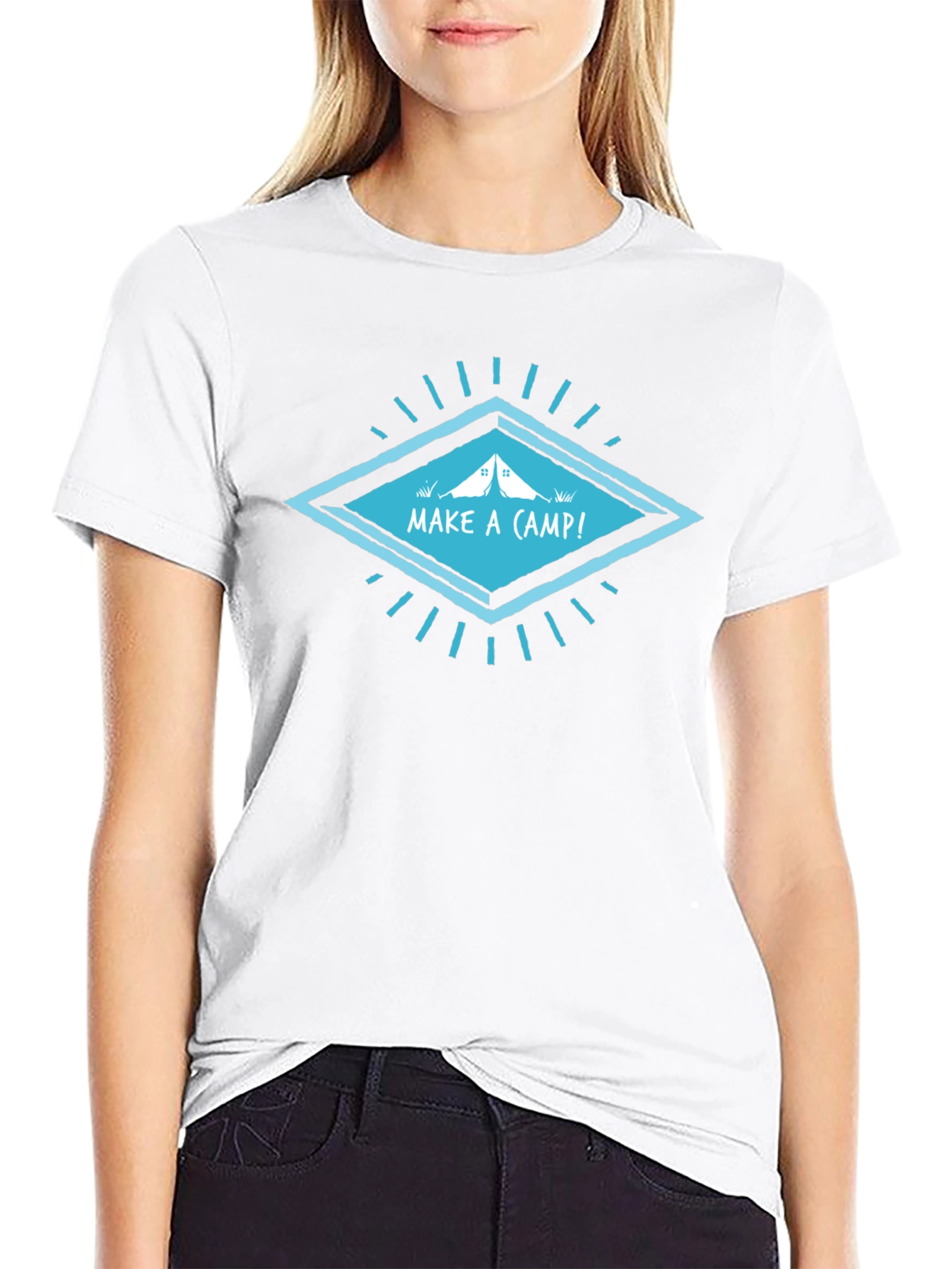 Make A Camp! Black Graphic Tee