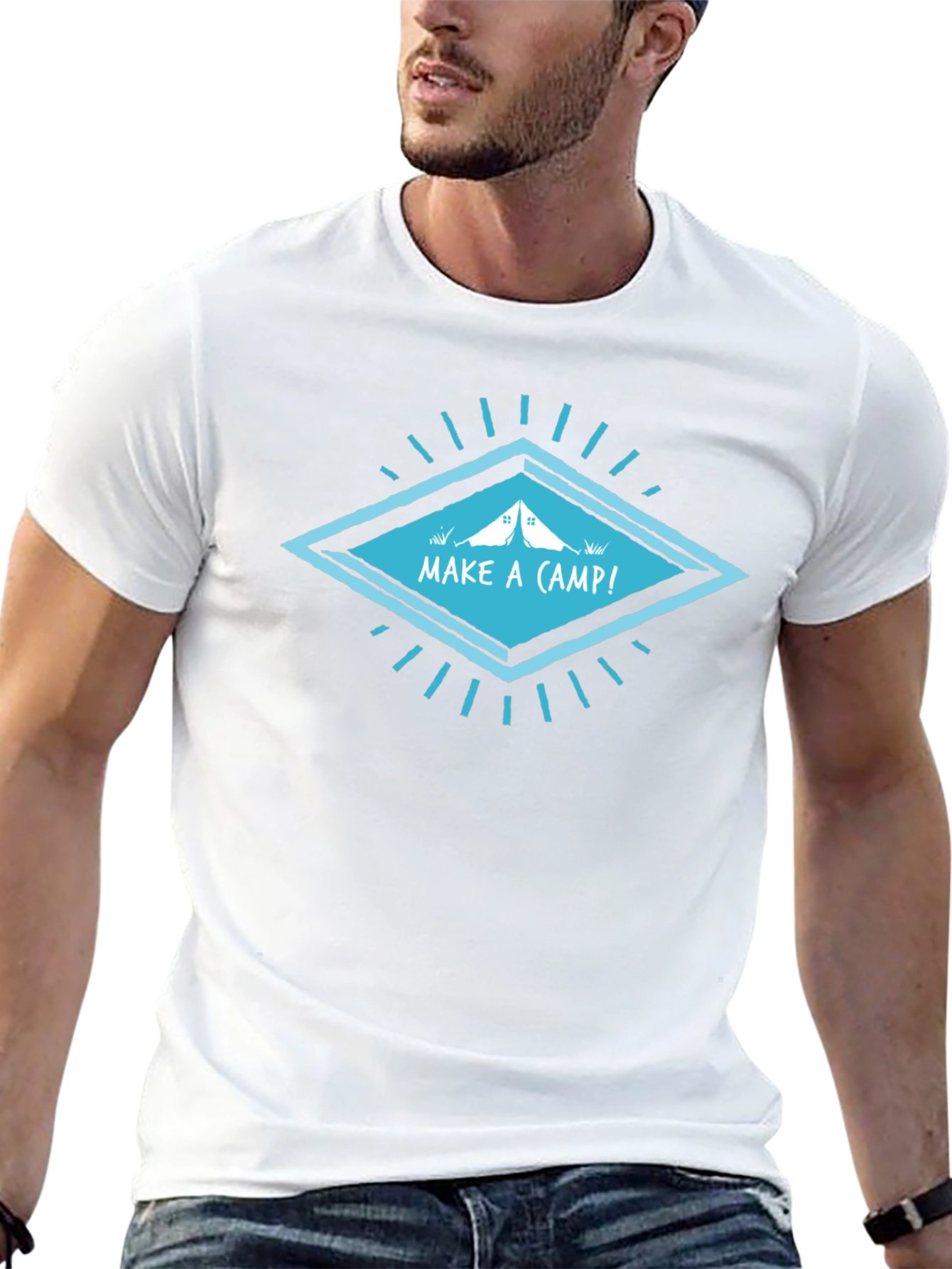 Make A Camp! Black Graphic Tee