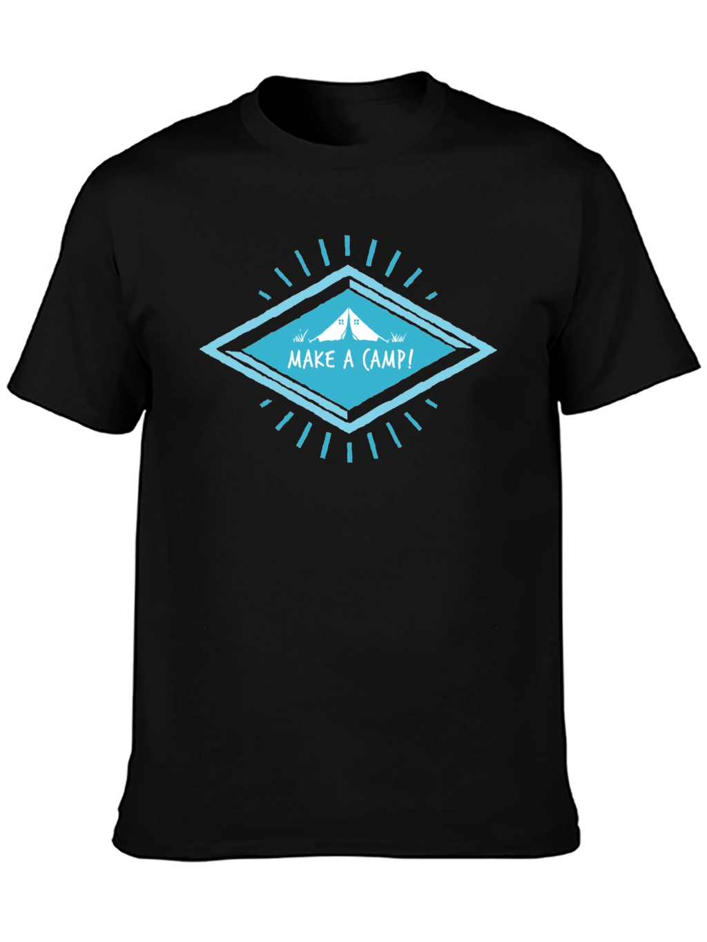 Make A Camp! Black Graphic Tee