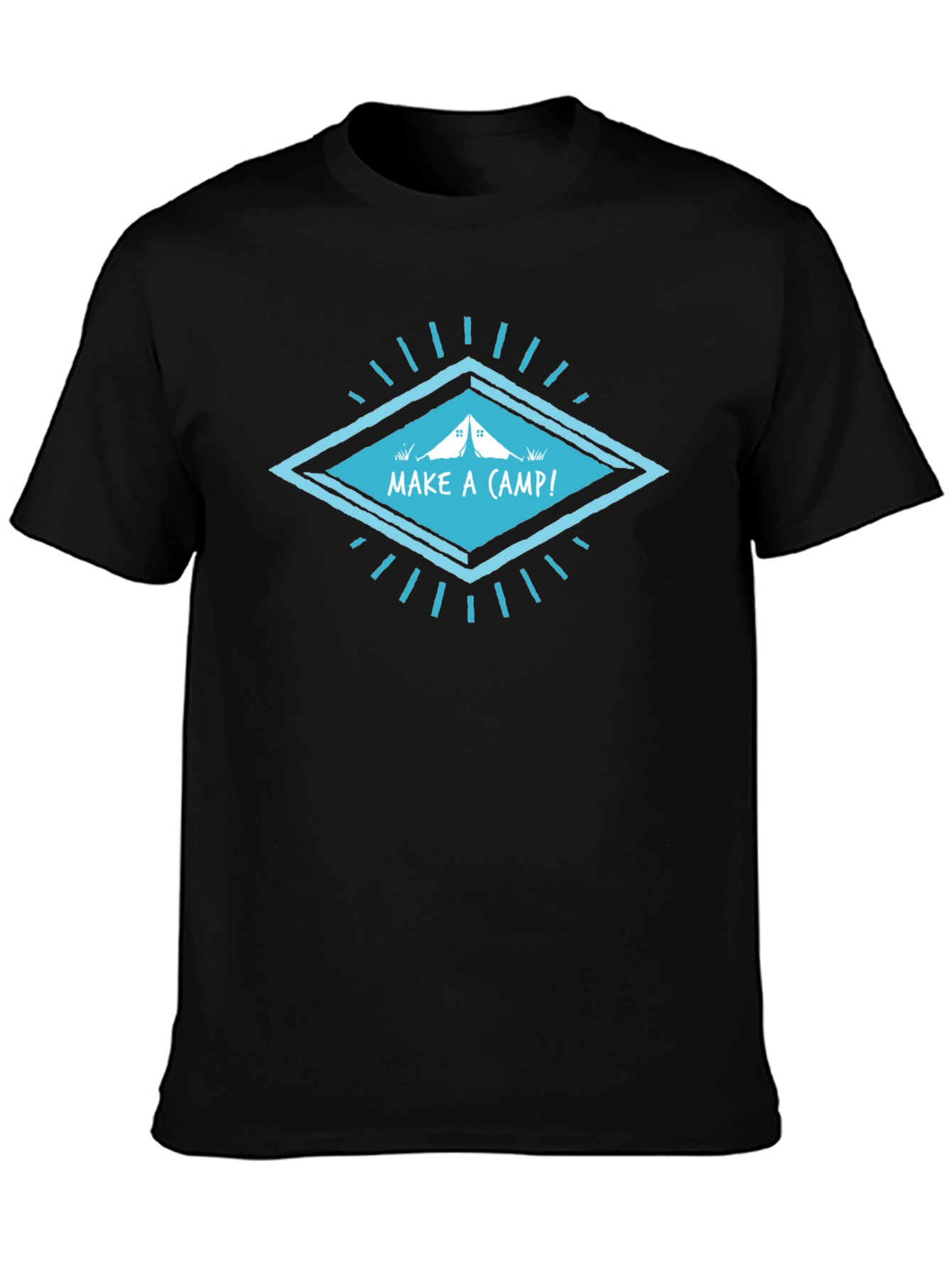 Make A Camp! Black Graphic Tee