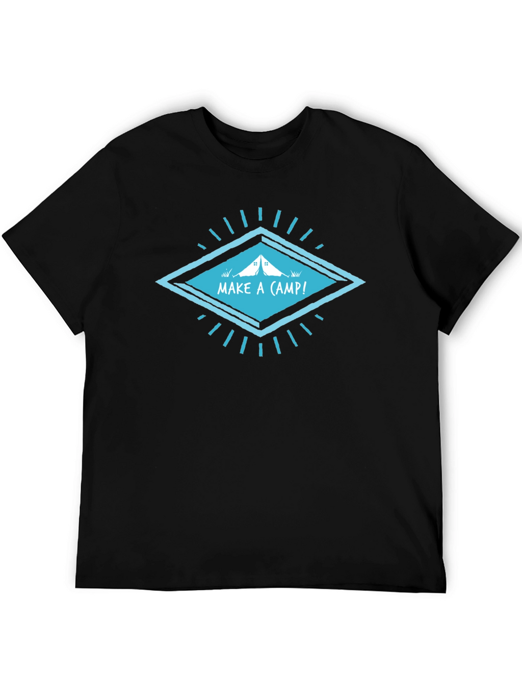 Make A Camp! Black Graphic Tee