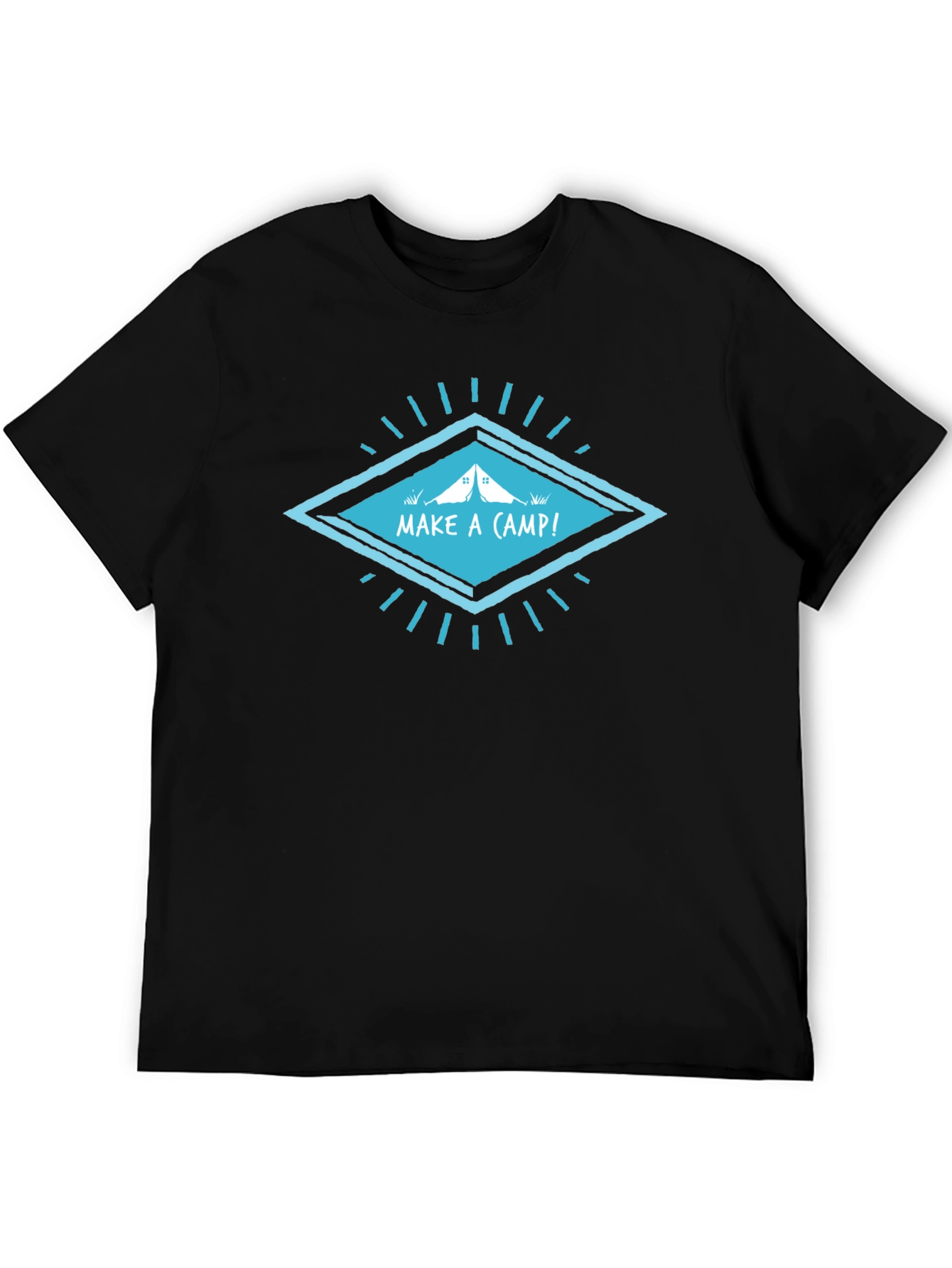 Make A Camp! Black Graphic Tee