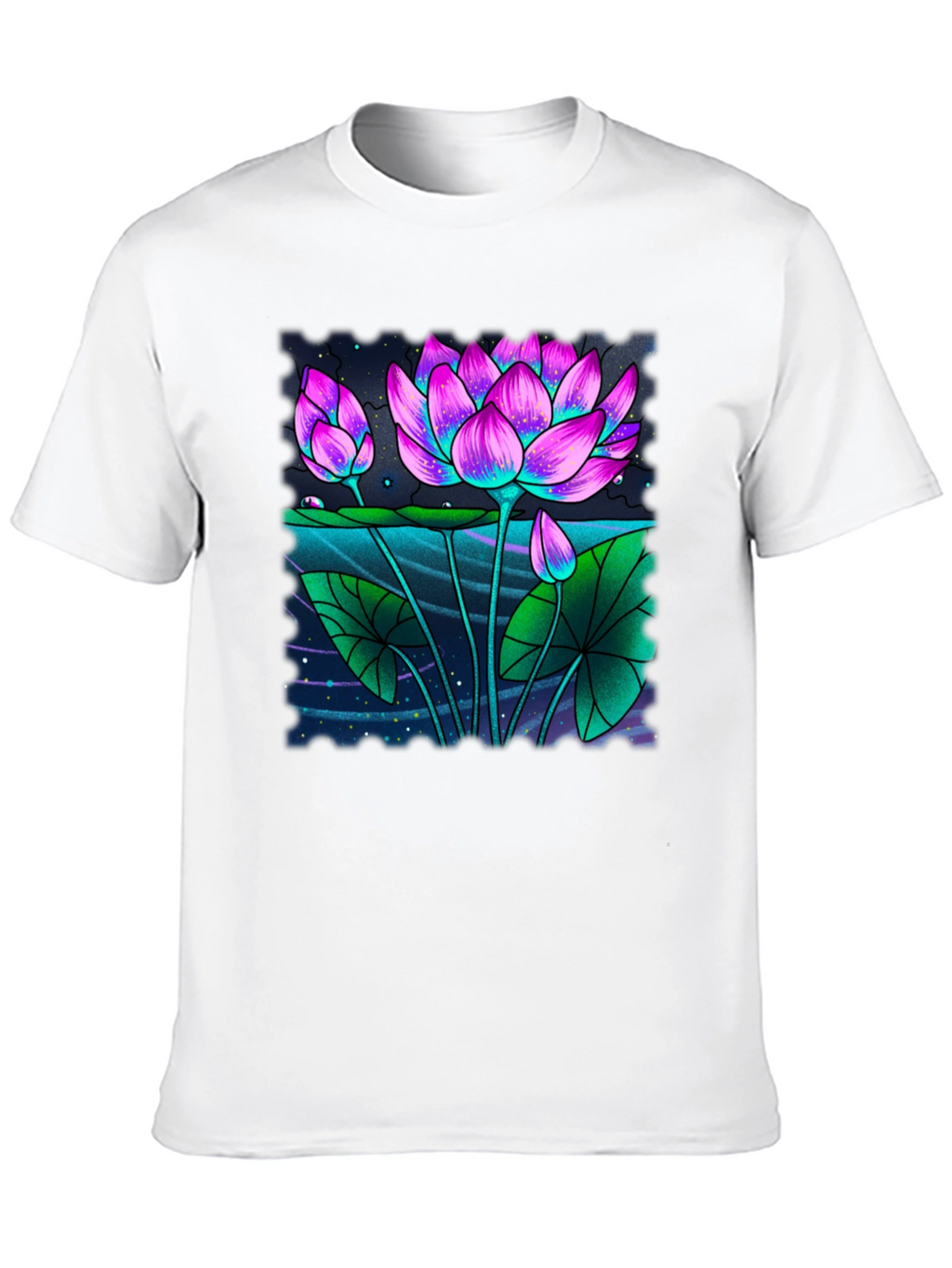 Lotus Graphic Black T-Shirt