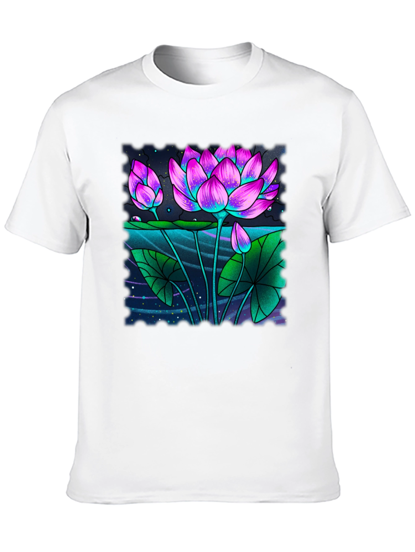 Lotus Graphic Black T-Shirt