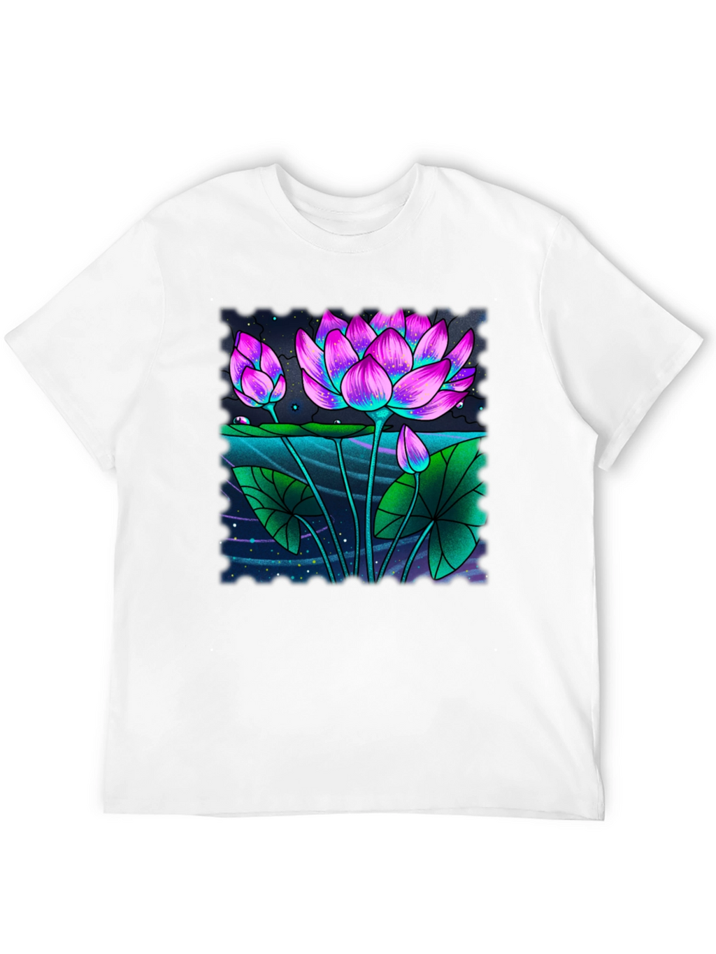 Lotus Graphic Black T-Shirt