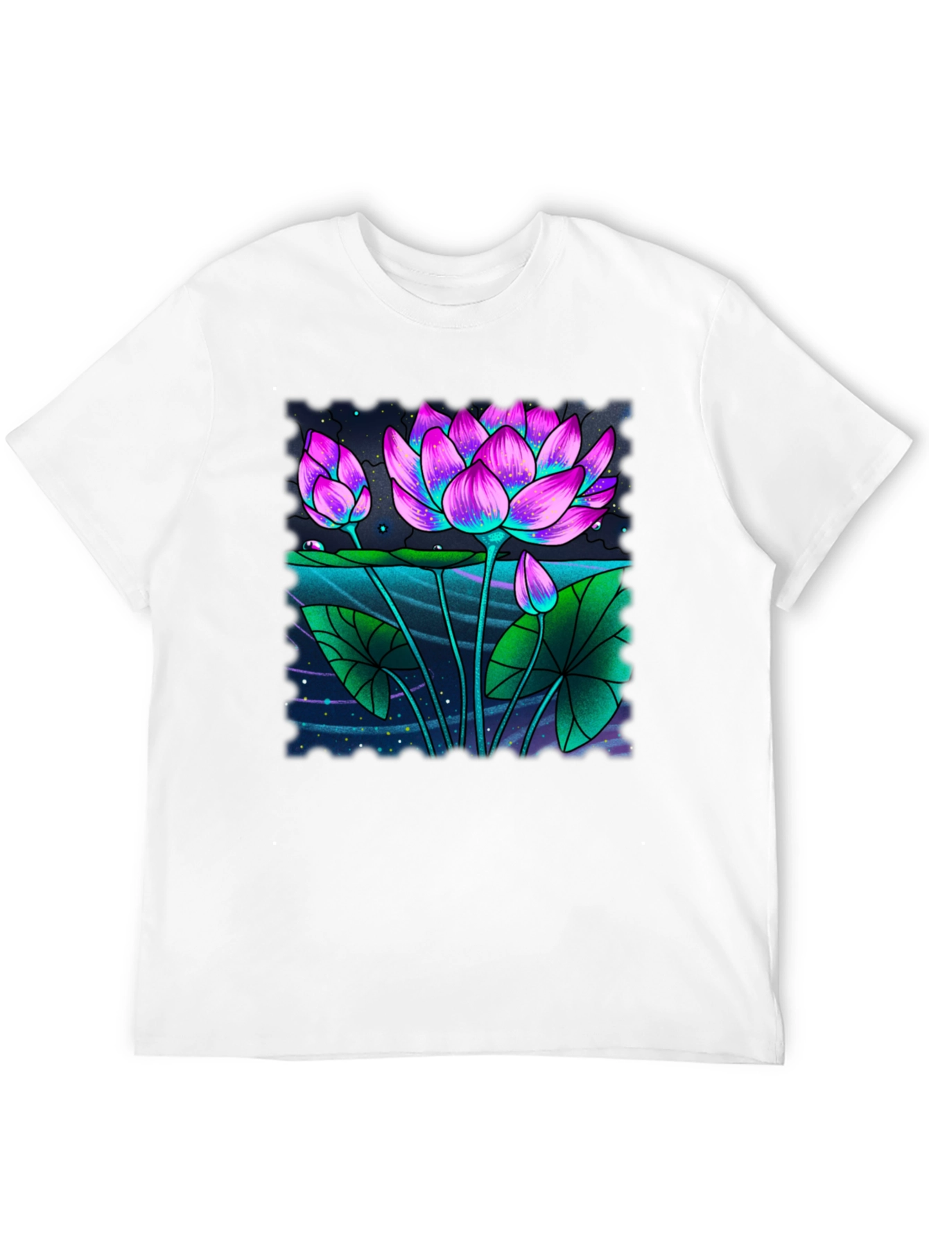Lotus Graphic Black T-Shirt