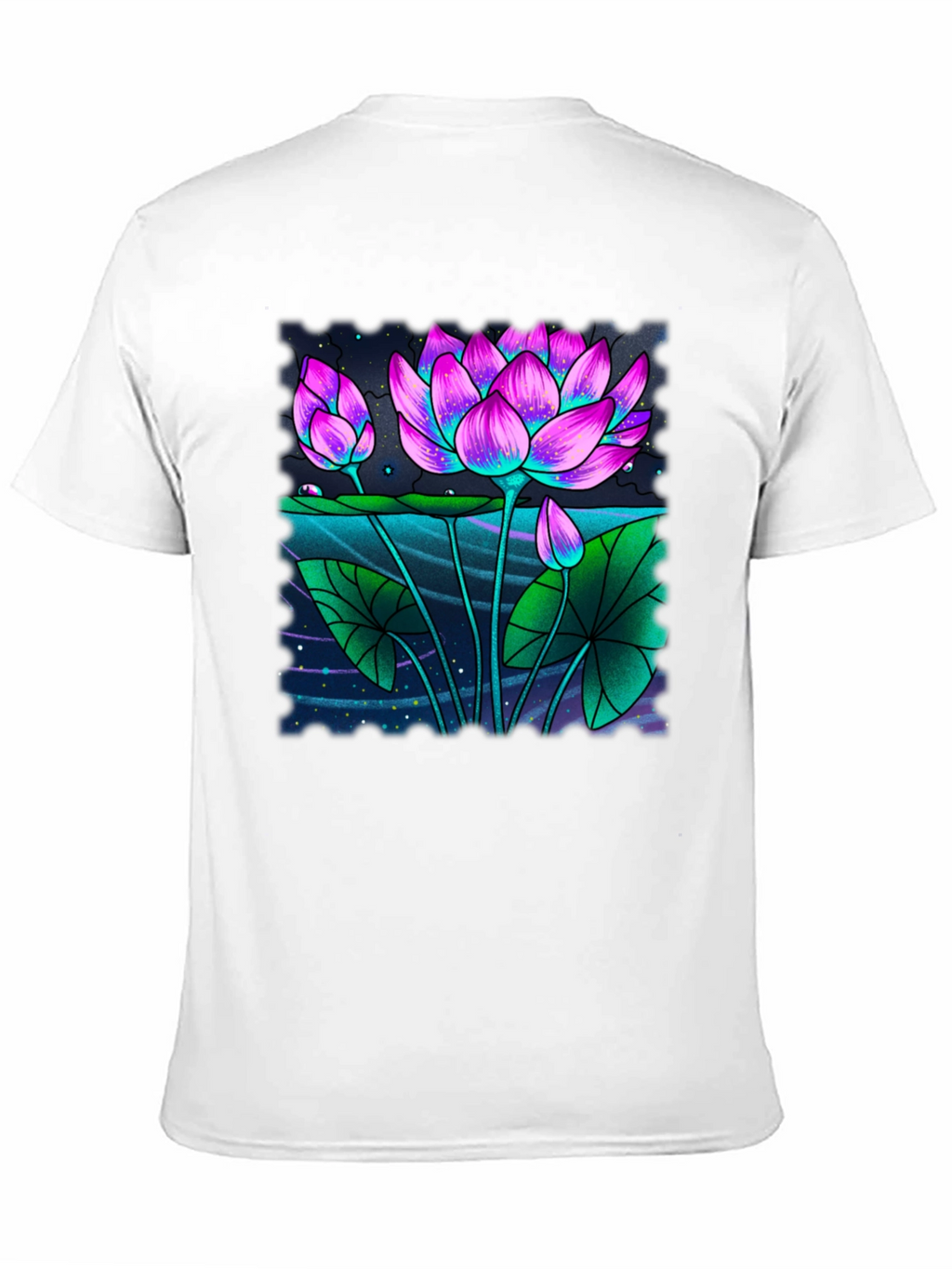 Lotus Graphic Black T-Shirt
