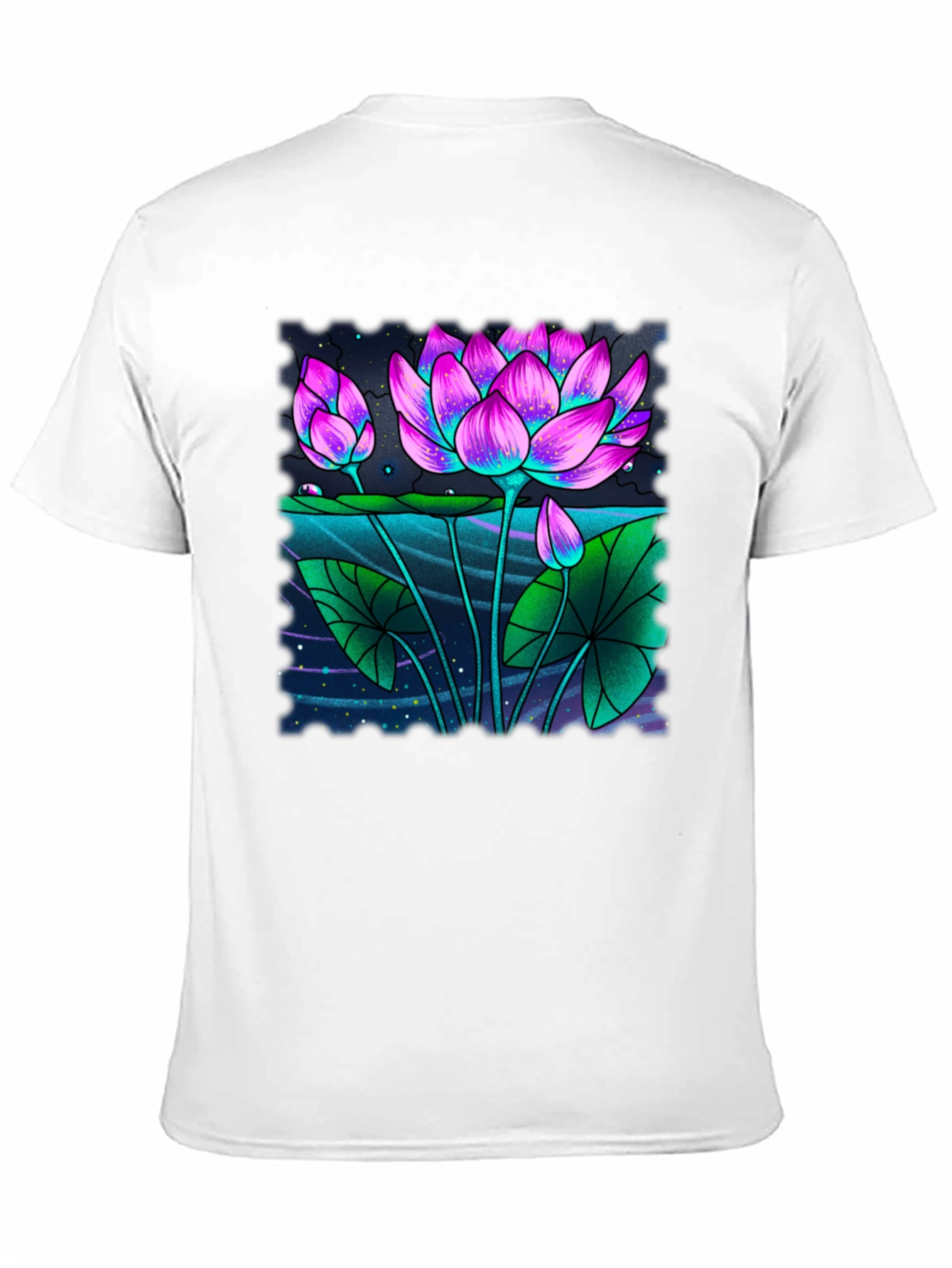 Lotus Graphic Black T-Shirt
