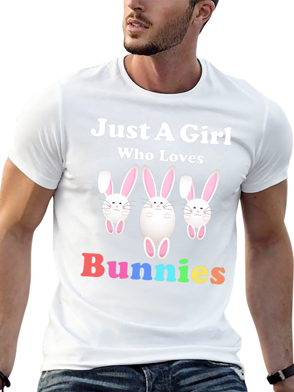 Just A Girl Who Loves Bunnies Graphic T-Shirt