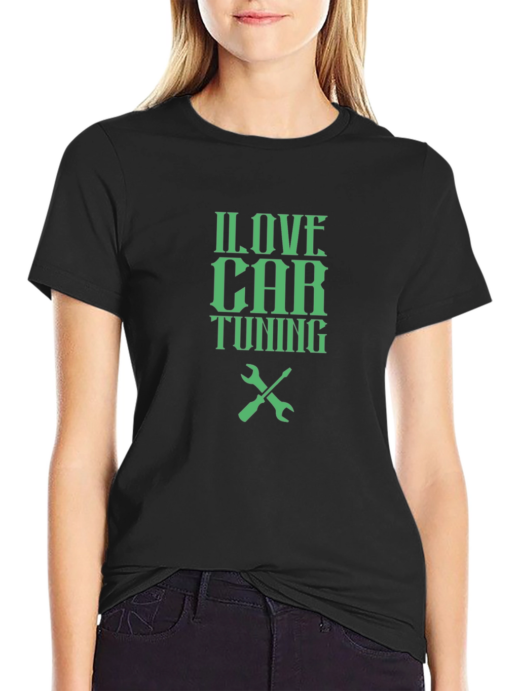 I Love Car Tuning T-Shirt - Black Crew Neck