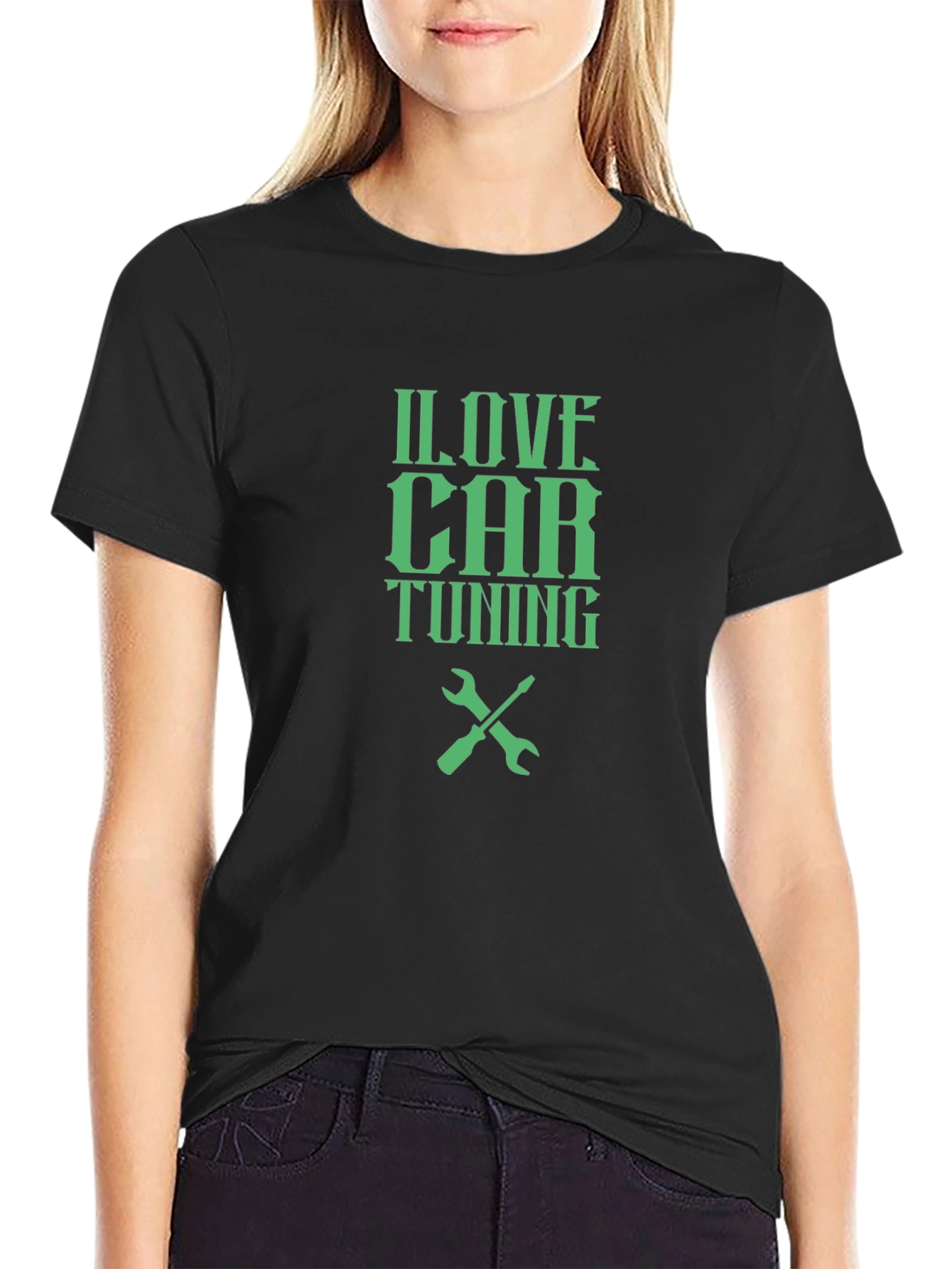 I Love Car Tuning T-Shirt - Black Crew Neck