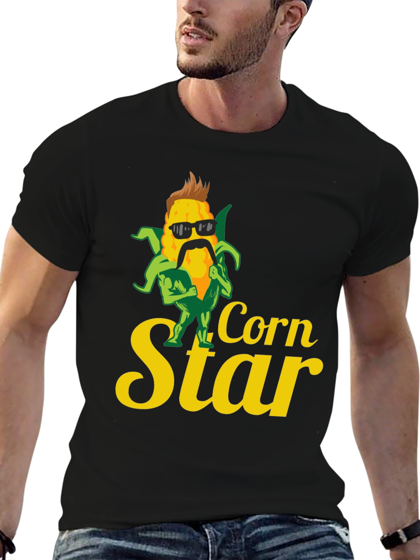 Corn Star Graphic Tee - Black