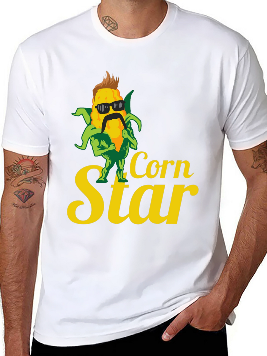 Corn Star Graphic Tee - Black