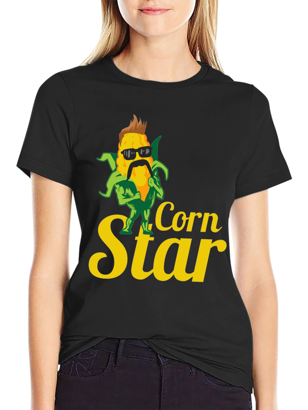 Corn Star Graphic Tee - Black