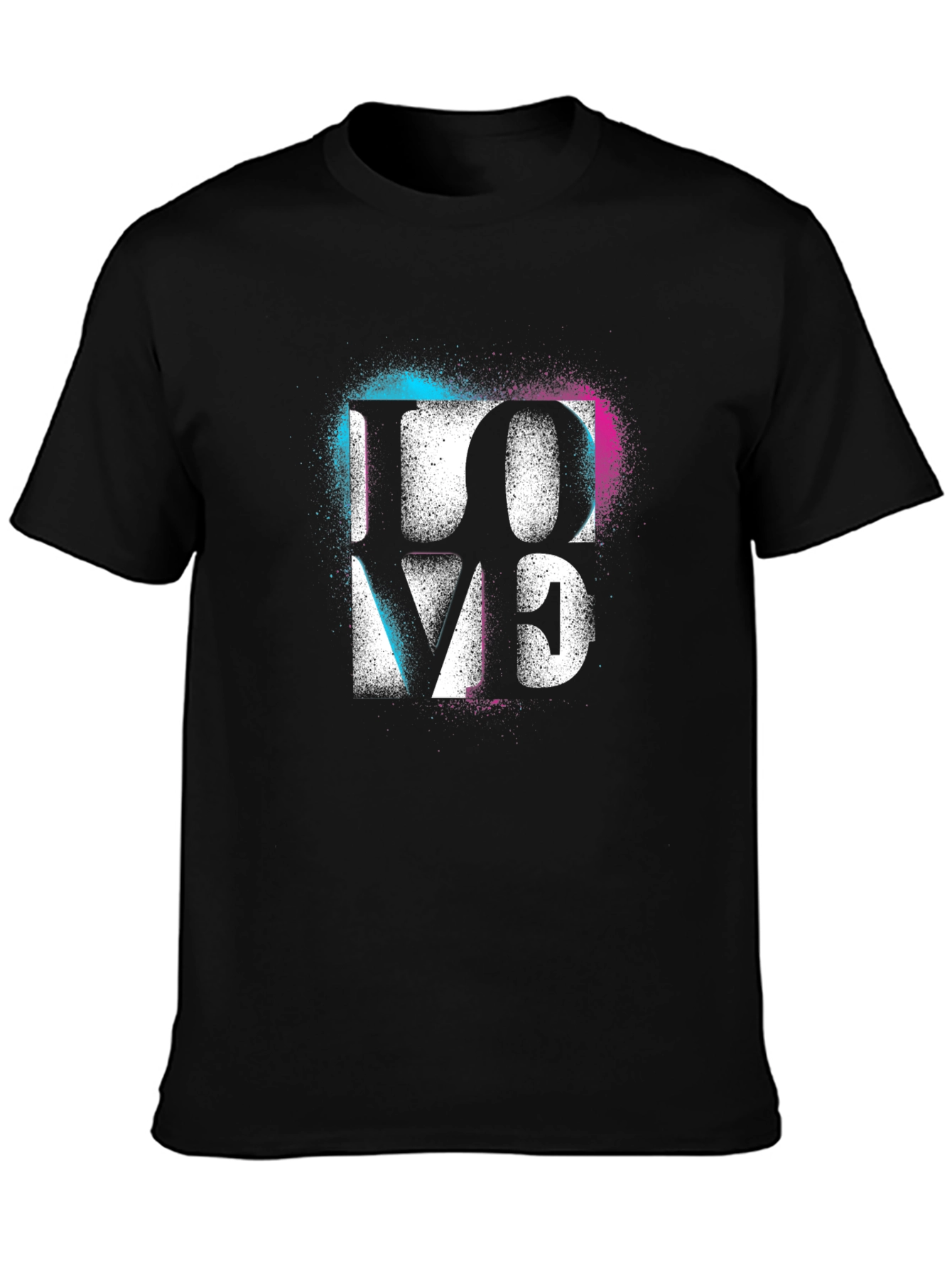 Love Graphic T-Shirt - Black Cotton Blend Tee