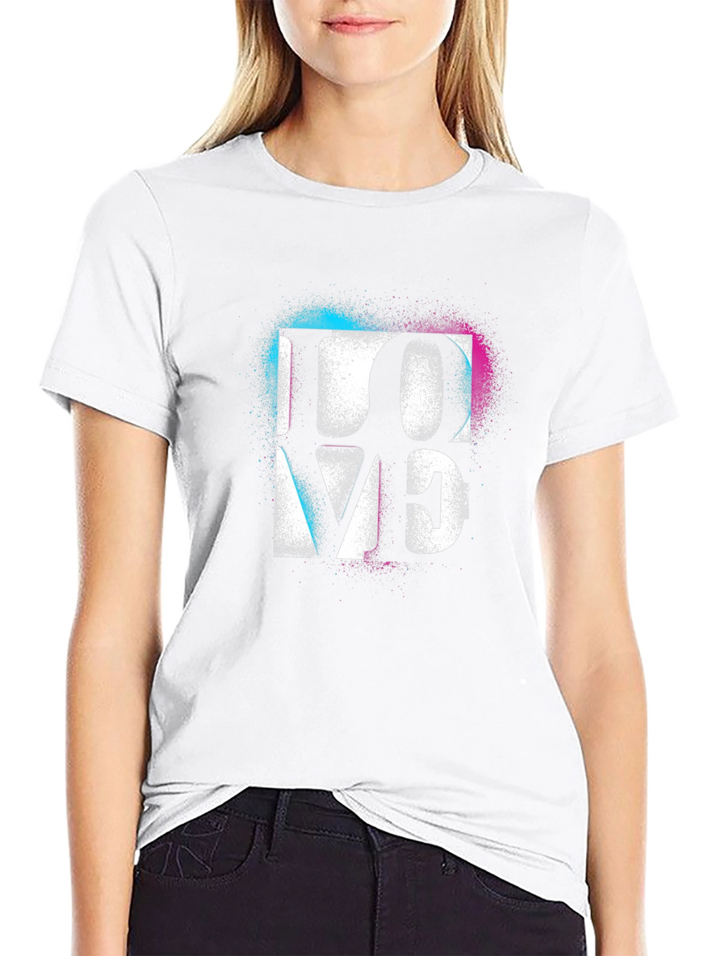 Love Graphic T-Shirt - Black Cotton Blend Tee