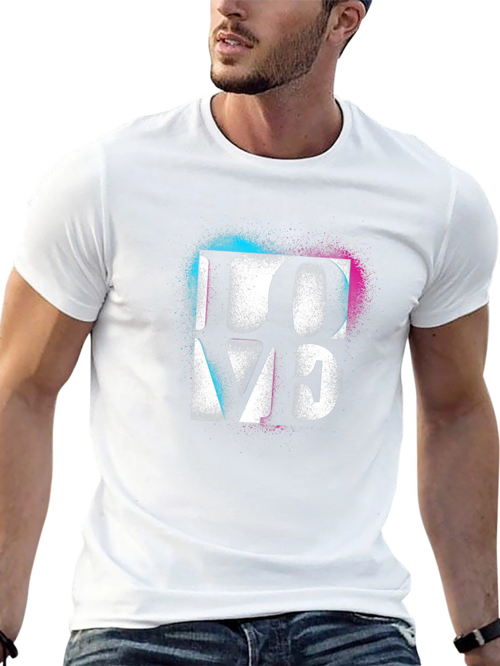 Love Graphic T-Shirt - Black Cotton Blend Tee