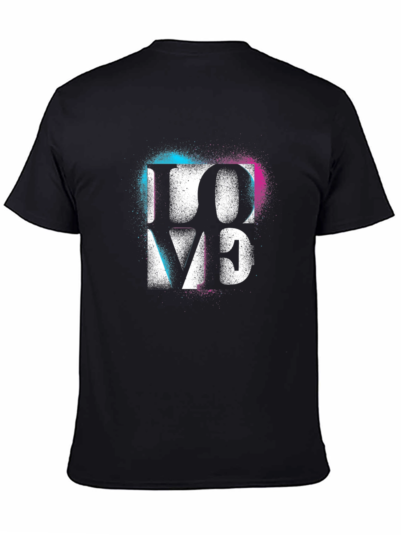 Love Graphic T-Shirt - Black Cotton Blend Tee