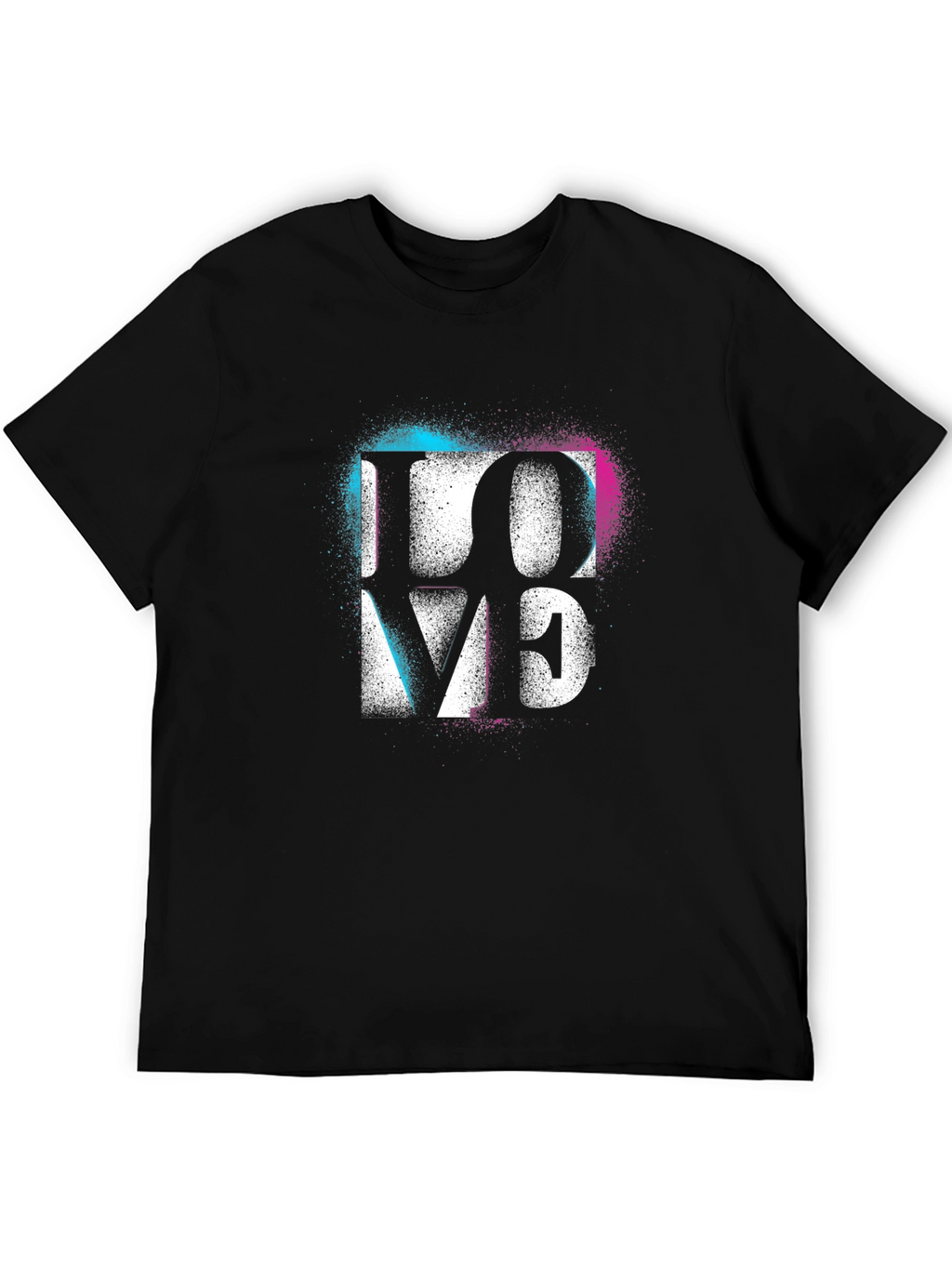 Love Graphic T-Shirt - Black Cotton Blend Tee