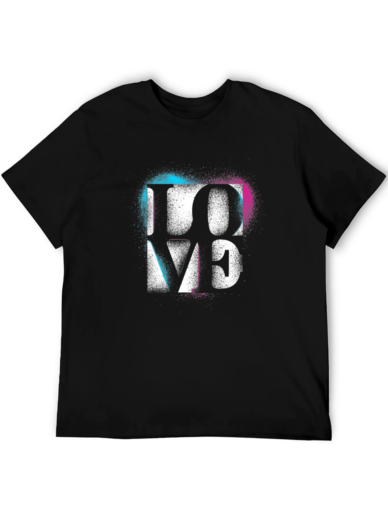 Love Graphic T-Shirt - Black Cotton Blend Tee