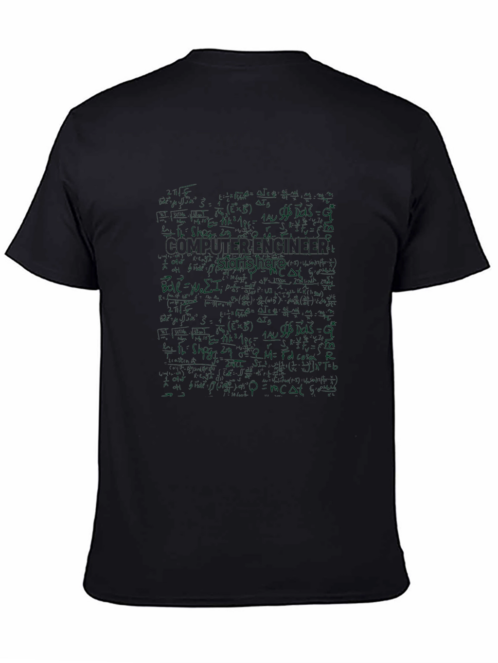 Computer Engineer Equation Black T-Shirt