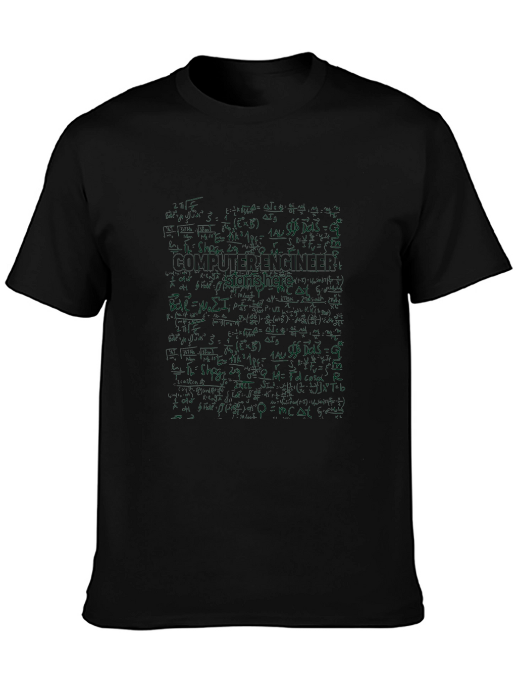 Computer Engineer Equation Black T-Shirt