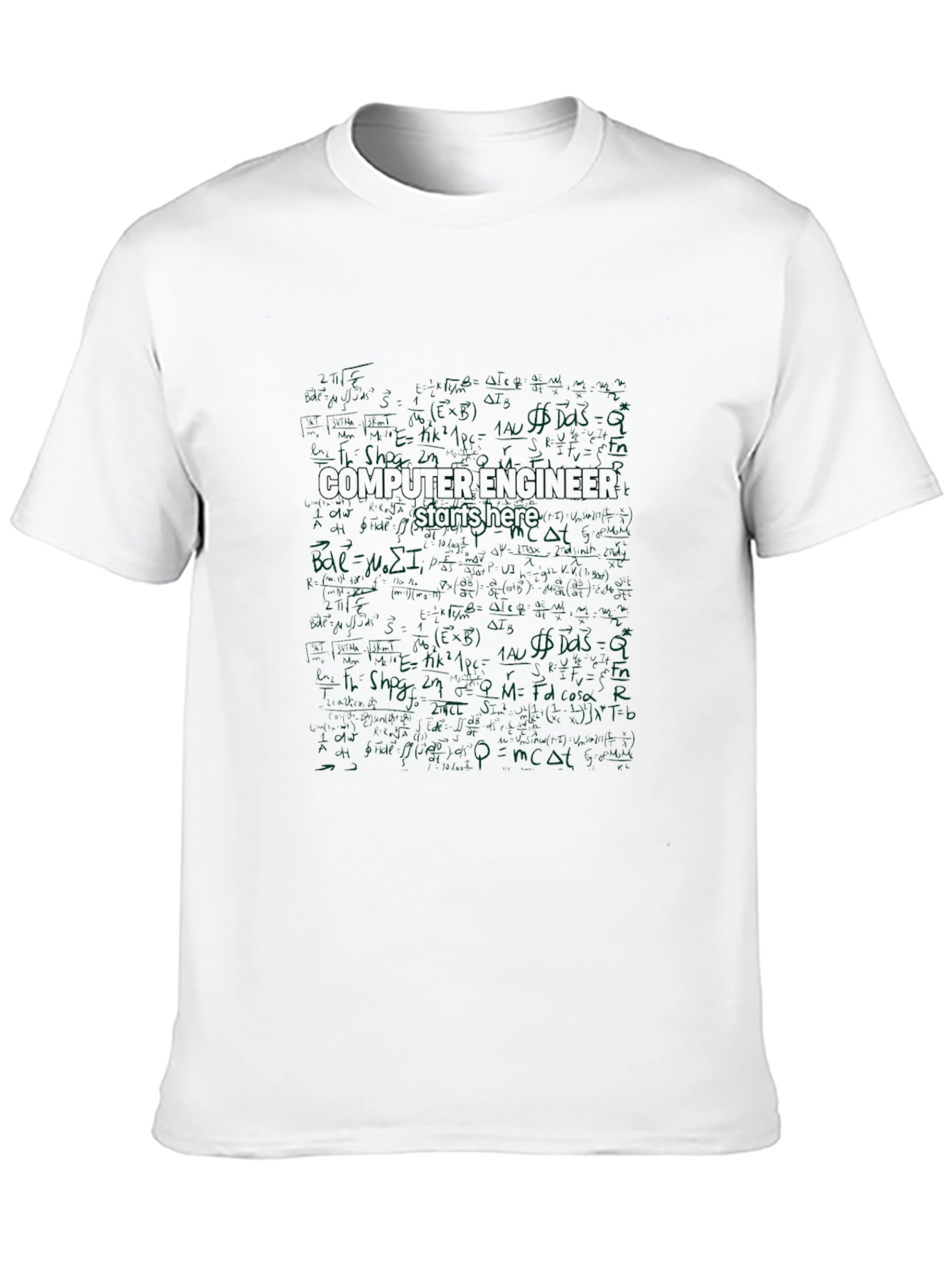 Computer Engineer Equation Black T-Shirt