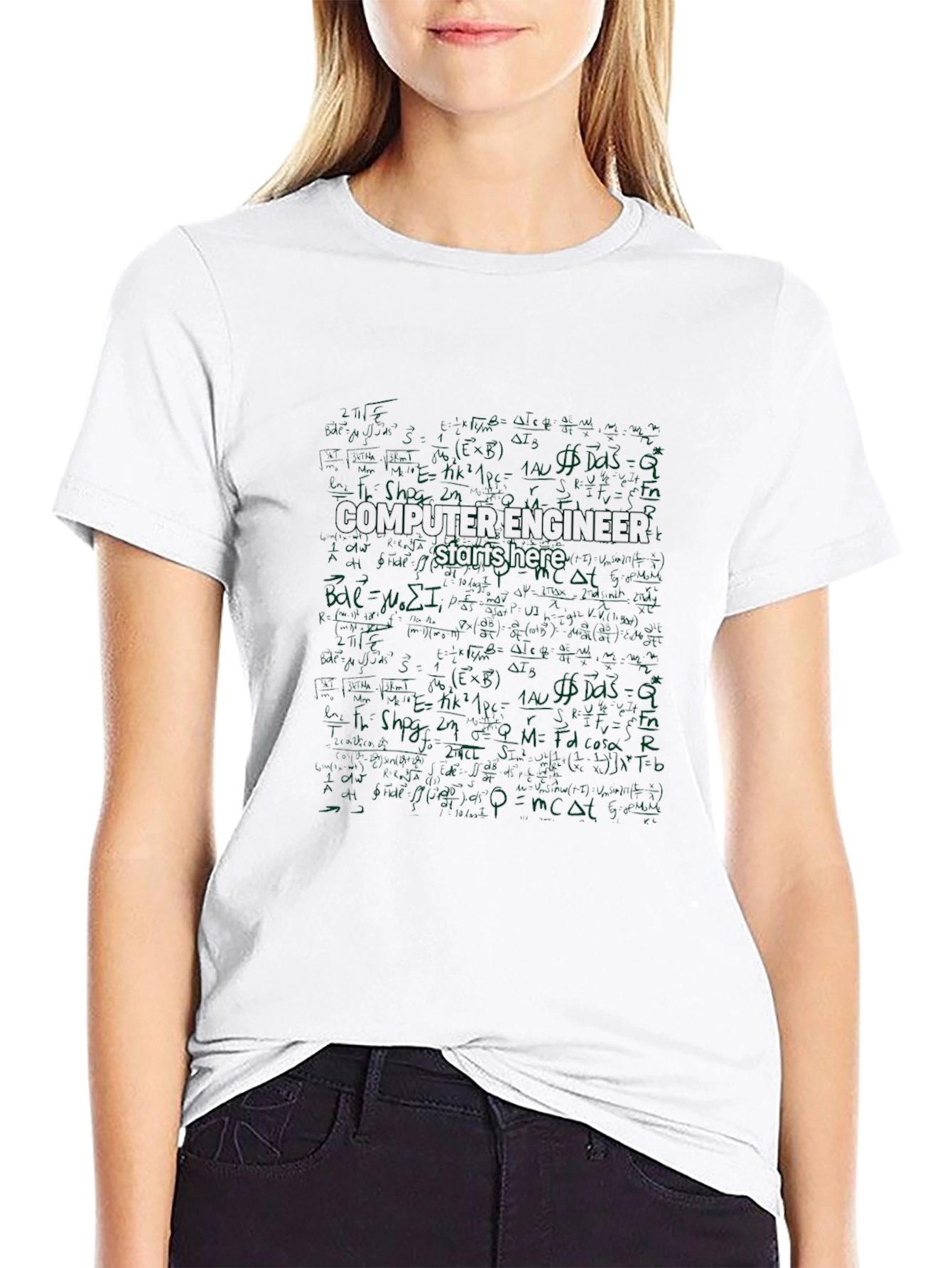 Computer Engineer Equation Black T-Shirt