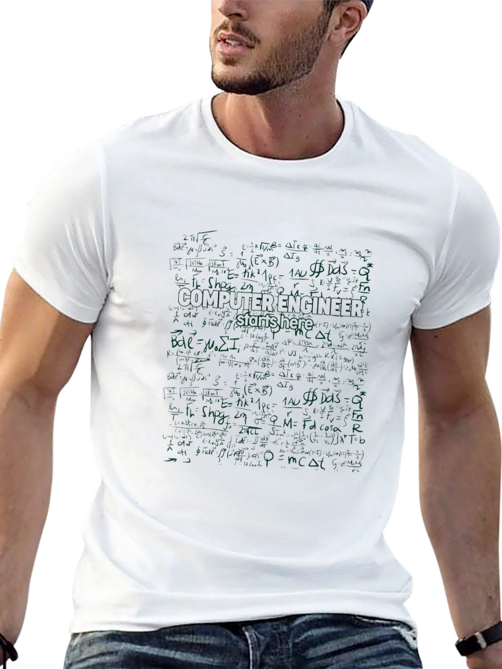 Computer Engineer Equation Black T-Shirt