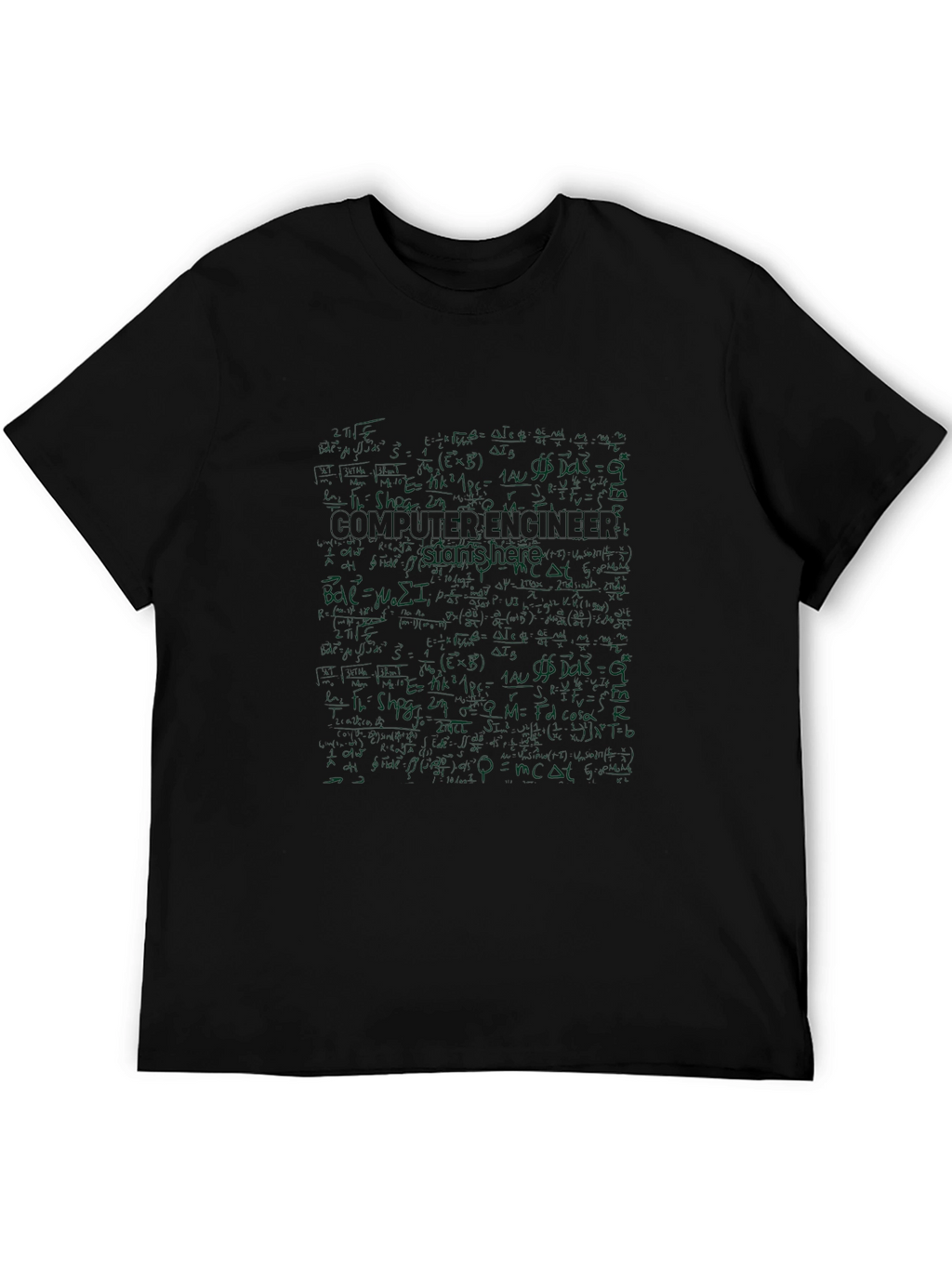 Computer Engineer Equation Black T-Shirt
