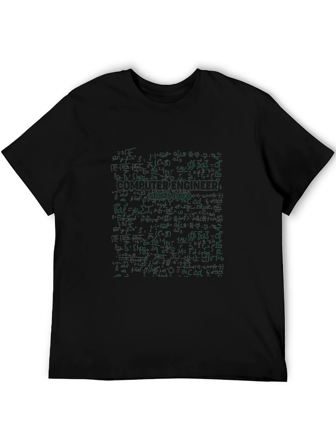 Computer Engineer Equation Black T-Shirt